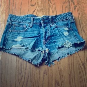 Denim cut-off shorts